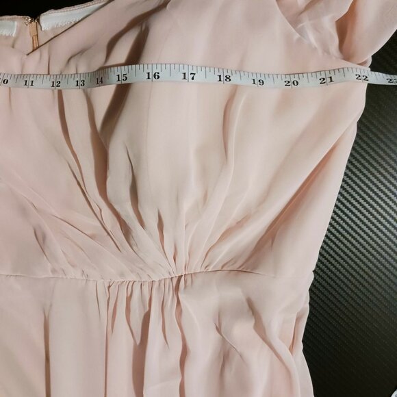 NEW Dessy Collection Off-the-Shoulder Puff Sleeve Maxi Dress Cameo Pink Size 20 - Picture 10 of 14